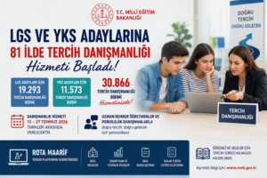 LGS ve YKS Tercihleri Başladı: 30 Binden Fazla Noktada Ücretsiz Danışmanlık