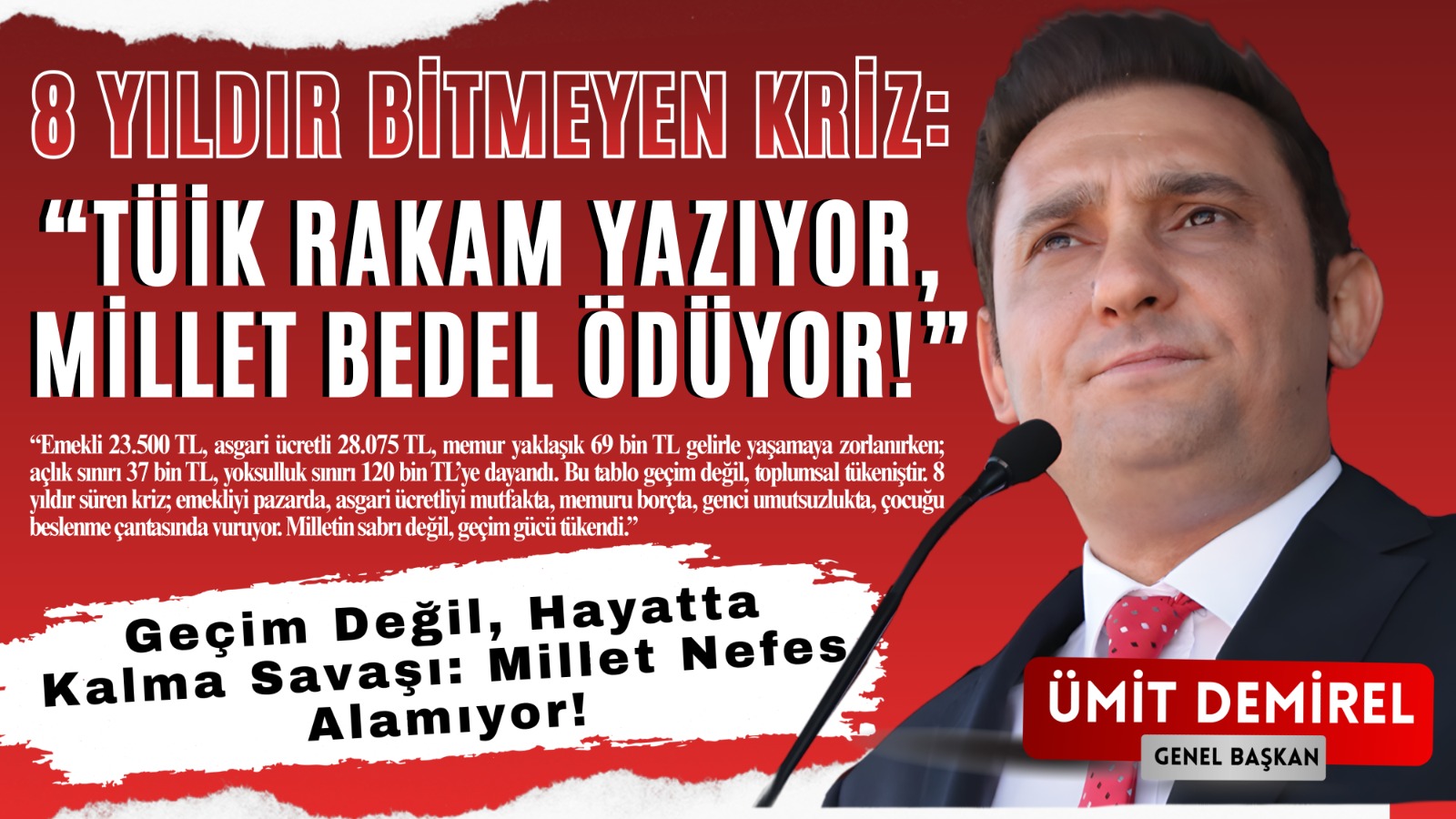 “Yoksul olmak bile lüks hâline geldi”: TEÇ-SEN’den geçim krizi uyarısı